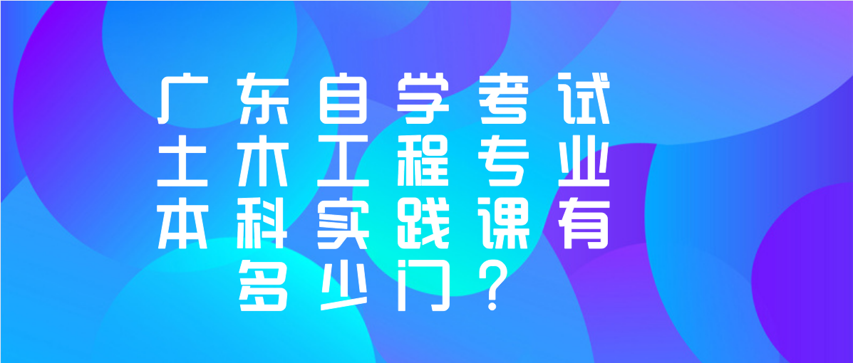 广东自学考试土木工程专业本科实践课有多少门?
