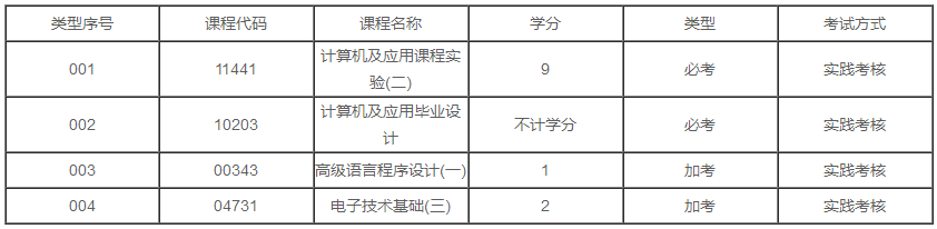 广东2020年自考计算机科学与技术(计算机及应用)专业本科有几门实践课?
