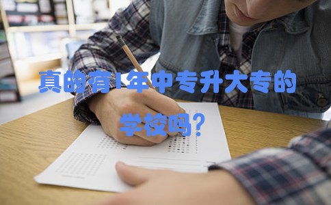 真的有1年中专升大专的学校吗?